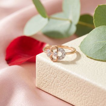 Infinity Bloom Rose Diamond Ring