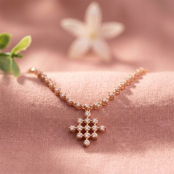 Modern Drop Riviera Diamond Necklace