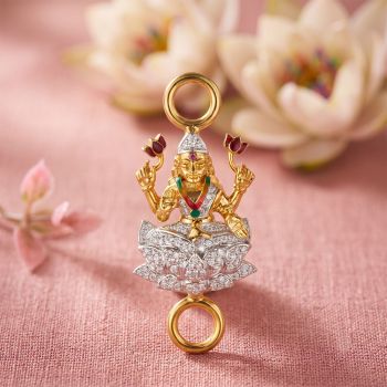 Divine Goddess Lakshmi Lotus Diamond Mugappu