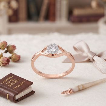 Delicate Marquise Rose Diamond Ring