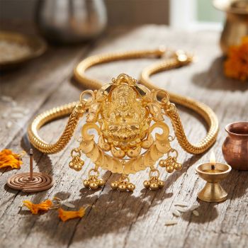 Goddess Lakshmi Traditional Gold Pendant