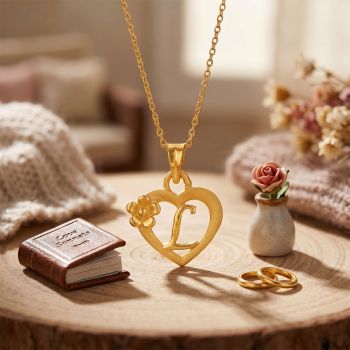 Fasinating Nested Love Casting Gold Pendant