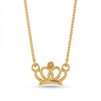 Elegant Crown Kids Gold Necklace