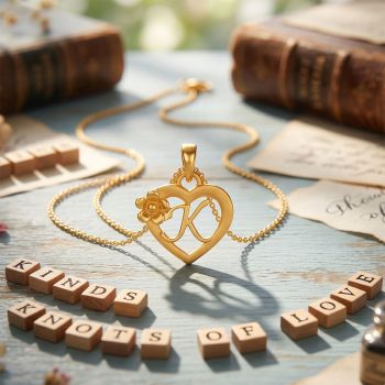 Casting Alphabet K Gold Pendant