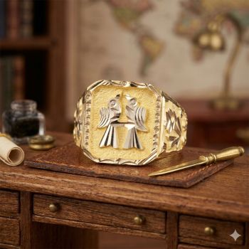 Traditional Signet Gents Gold Ring