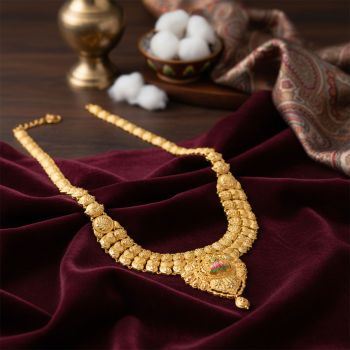 Lakshmi Enamel Temple Pendant Malai