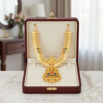 Traditional Lakshmi Dollar Kasu Necklace