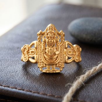 Divine Temple Balaji Casting Gold Ring