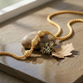 Traditional Hollow Balls Rope Gold Chain