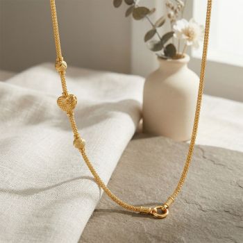 Fancy Heart Combini Muppappu Chain