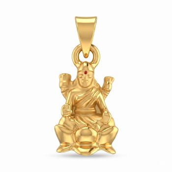 Gold Goddess Lakshmi Pendant for women