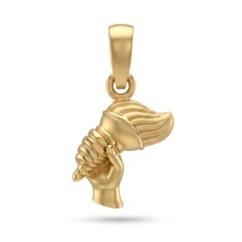 Gold Olympic Torch Pendant for unisex