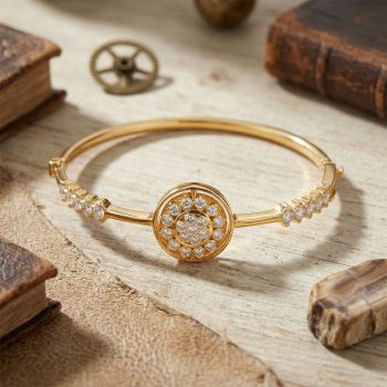 Modern Halo Stones Gold Ghadi