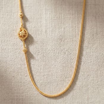 Floral Mugappu Classic Gold Chain
