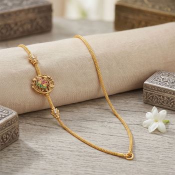 Floral Antique Mugappu Gold Chain