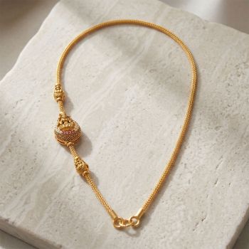 Antique Laksmi Mugappu Gold Chain