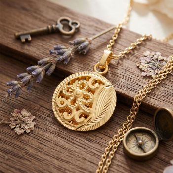 Fancy Bloom Textured Gold Dollar