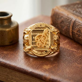 Tamil Devotional Om Gold Ring