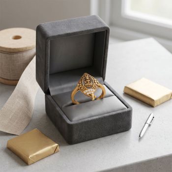 Goddess Lakshmi Graceful Gold Ring