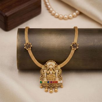 Divine Navaratna Lakshmi Gold Rope Necklace