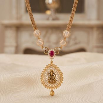 Divine Lakshmi Rope Gold Necklace