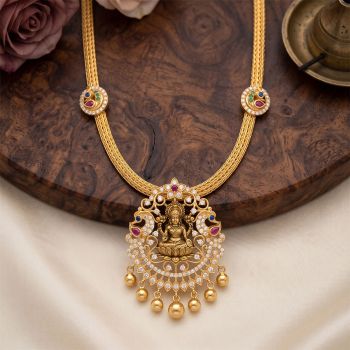 Sacred Lakshmi Gold Stones Necklace