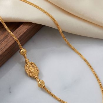 Goddess Lakshmi Mugappu Gold Chain