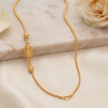 Heritage Lakshmi Shrine Side Mugappu Gold Chain
