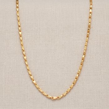 Sleek Geometric Link Gold Chain