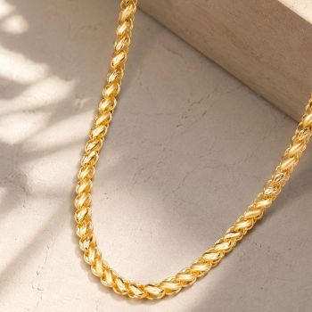 Spiral Twist Rope Link Gold Chain