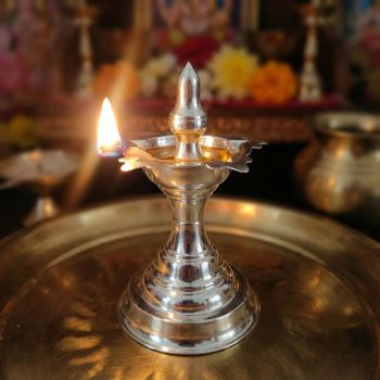 Slender Polished Silver Vilaku