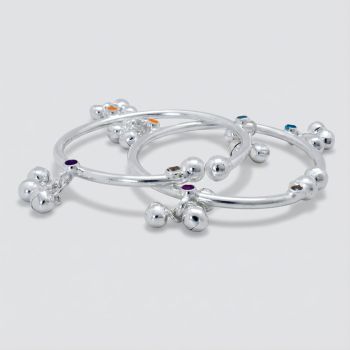 Multicolor Enamel Bell Silver Thandai