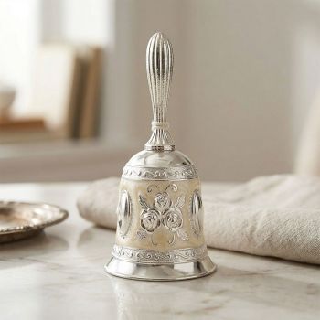 Luxury Lotus Dinner Bell with Cream Enamel