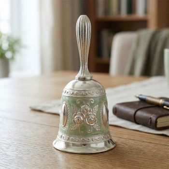 Luxury Lotus Dinner Bell with Pastel Enamel