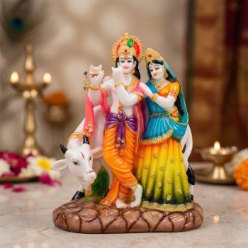 Lord Radha Krishna Ceramic Idol