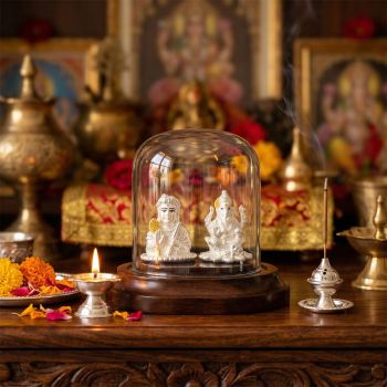 Lord Ganesh Murugan Silver Idol