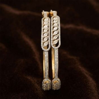 Classic Silver Marquise Stone Bangle