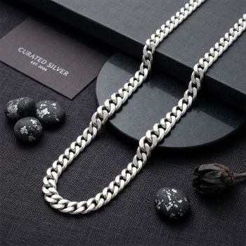 Silver Flat Curb Chain