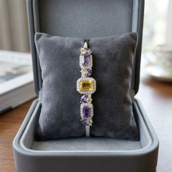 Elegant Multi-Color Silver Gadi