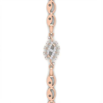 Molecular Motif Diamond Rose Bracelet-hover