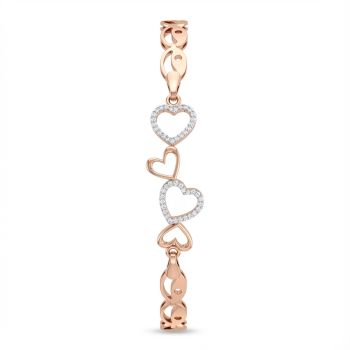 Heartin Linked Diamond Rose Bracelet-hover