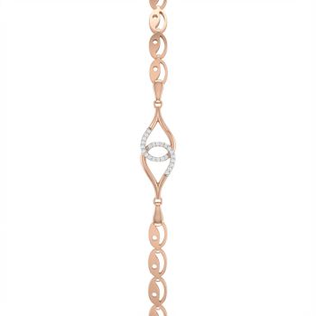 Teardrop Linked Diamond Rose Bracelet-hover