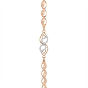 Twin Teardrop Diamond Rose Bracelet-hover
