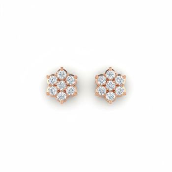 Royal Bloom Diamond Stud-hover