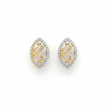 Floral Spark Diamond Stud-hover