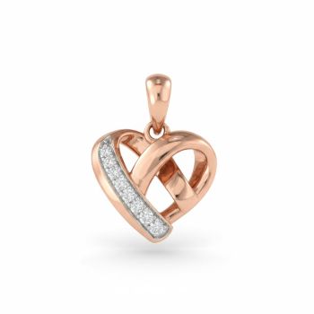Modish Hearty Rose Diamond Pendant-hover