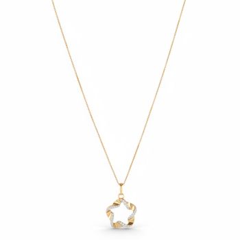 Aesthetic Luminary Gold Diamond Pendant-hover