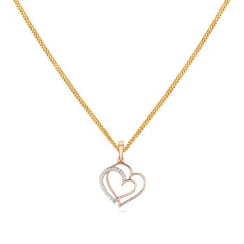Diamond Accent Double Heart Pendant-hover