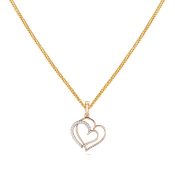 Diamond Accent Double Heart Pendant-hover