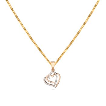Diamond Accent Double Heart Pendant-hover